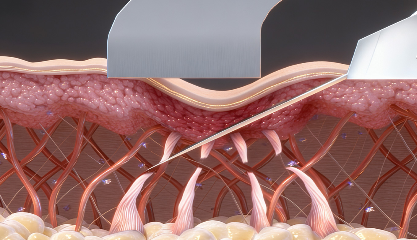 ブレッシング 剥離 作用図