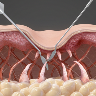 従来サブシジョン 部分的剥離 図解