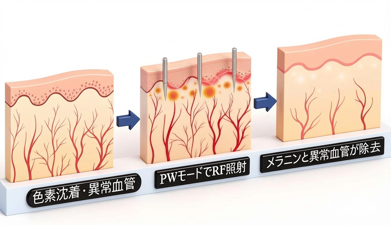 シルファームX 真皮 RF作用図